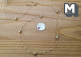 Dollhouse Christmas Champagne Color with Large and Small Beads Chain 12 Inch Long (not include christmas tree) I038