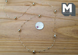 Dollhouse Christmas Champagne Color with Large and Small Beads Chain 12 Inch Long (not include christmas tree)