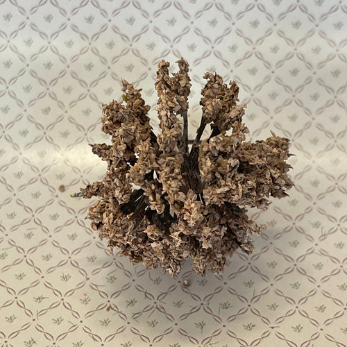 1:12 Scale Miniature Bushy Tree, Dried Look Brown Foliage, 2-3/16 inch tall, DIY Dollhouse Supply