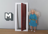 1:12 Dollhouse Supplies Casement Door Panel DIY Miniature Wooden Door Frame, Key & Knob, Knocker and Mail Slot Set of 5 - I027