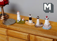 1:12 Dollhouse Miniature Little Lighthouse / Small lighthouse / Mini House Set of 4 - H037