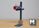1:12 Dollhouse Supplies miniature standup wood mailbox with fixed door - D079