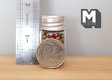 Miniature Christmas Decoration Bottle with Assorted Green & Red Mini Balls Dollhouse Supplies Ornaments - B045