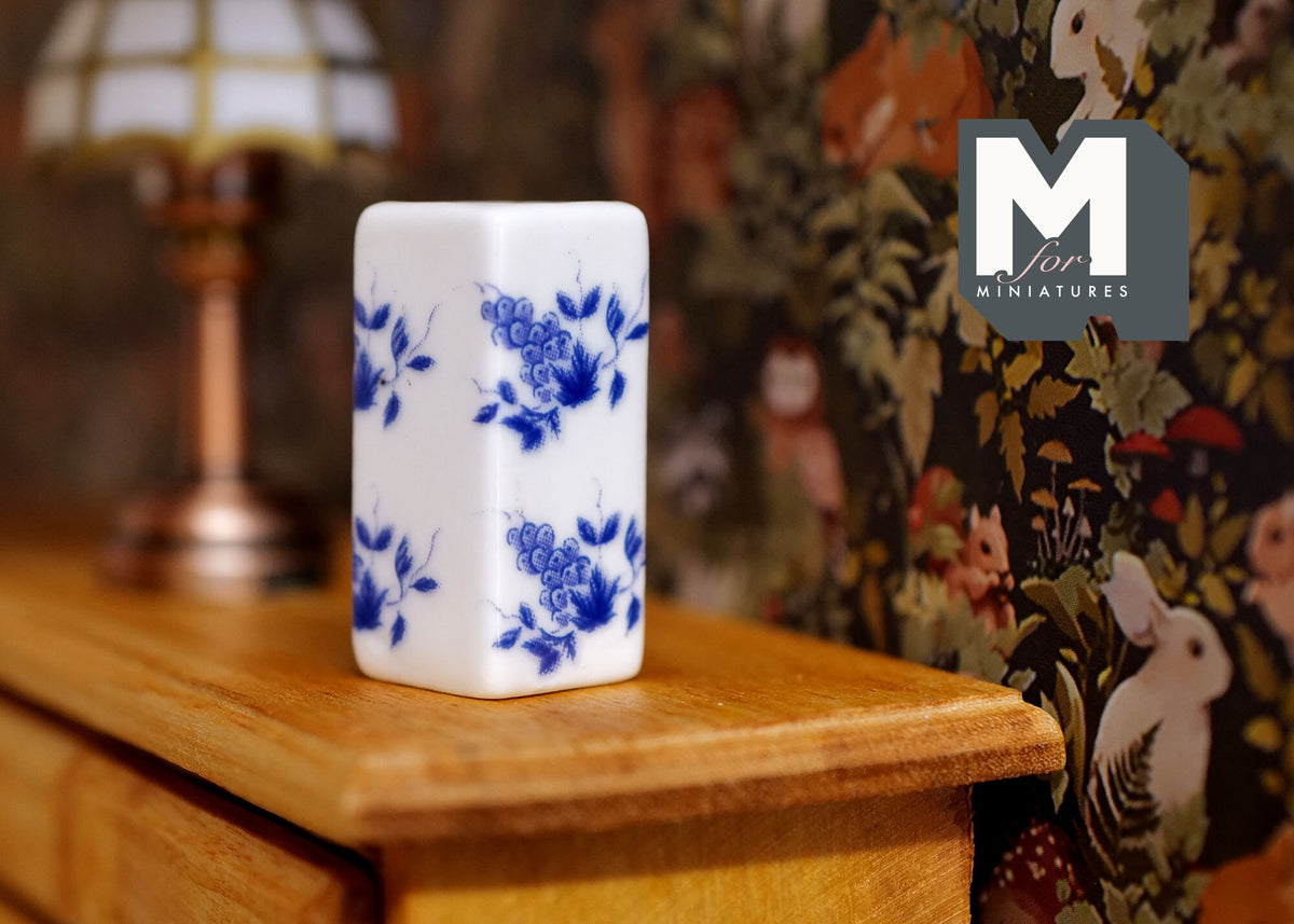 1:12 Dollhouse Supplies Miniature Ceramic Rectangle Flower Vase - B088
