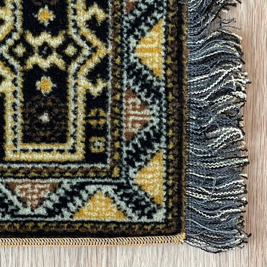 Dollhouse Miniature Large Size Area Rug , Real Wool Carpet 15" x 9" - Z8