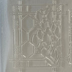 Insert de fenêtre en vitrail miniature à l'échelle 1:12, non peint, motif floral Arts et Métiers, 1-3/4 x 2-5/8 pouces, fourniture pour maison de poupée à faire soi-même (transparent)