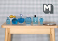 1:12 Scale Miniature Bathroom Toiletry Bottles, Set of 6, 13/16 inch tall, DIY Dollhouse Supply