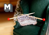 Dollhouse clothing miniature knitting set knitting needles and yarn C044