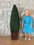 Dollhouse Supplies Topiary Plant with Square Base Pot 6 Inch Tall