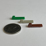 1:500 Scale Dollhouse Supplies Assorted Miniature Flatbed Trucks Set of 3 (Different Colors) - I034