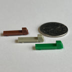 1:500 Scale Miniature Flatbed Trucks, Set of 3, 13/16 inch long, DIY Dollhouse Supply (green, beige and brown)
