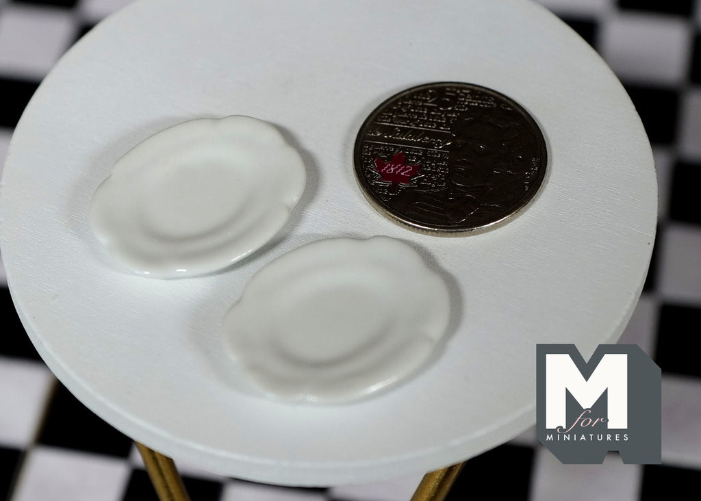 1:12 Dollhouse Supplies Miniature Plate set of 2 - A074