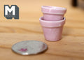 1:12 Dollhouse Miniature Ceramic Round flower pot set of 2 - A068