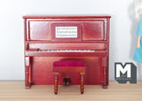 Dollhouse vertical upright piano 1 12 scale miniature