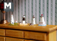 1:12 Dollhouse Miniature Little Lighthouse / Small lighthouse / Mini House Set of 4 - b085