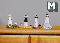 1:12 Dollhouse Miniature Little Lighthouse / Small lighthouse / Mini House Set of 4 - H037