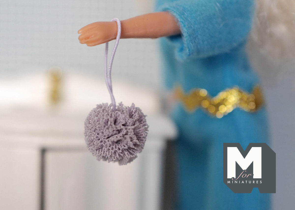 1/12 Dollhouse miniature bath sponge (gray) - F037