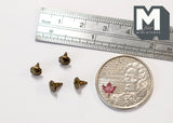 Dollhouse Miniature Cabinet Pulls Dresser Knobs Drawer Pulls Door Knobs Brass Copper 4 Piece Pack (Bronze)