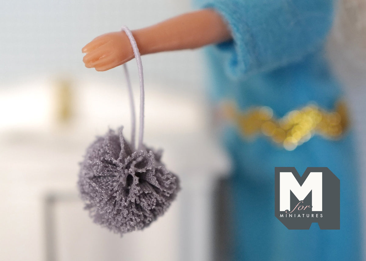 1/12 Dollhouse miniature bath sponge (cool grey)  - F037