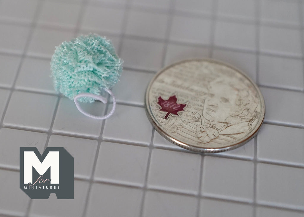 1/12 Dollhouse miniature bath sponge (mint green) - F037