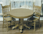 Kit de table ronde pliante miniature et 2 chaises à l'échelle 1:12, 3 pièces, fourniture pour maison de poupée DIY