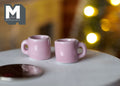 1:12 miniature ceramic coffee mug with handle tea cup set of 2 - A076
