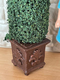 Dollhouse Supplies Topiary Plant with Square Base Pot 6 Inch Tall