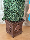 Dollhouse Topiary Plant with Square Base Pot 6 Inch Tall