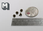 1/12スケール ミニチュア 真鍮製 ファセットキャビネットノブ 4個セット 直径約4.8mm、ドールハウスDIY用品 (P)