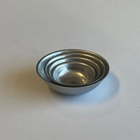 1:12 Miniature Mixing Bowls , Miniature Metal Bowls , Miniature Salad Bowls , Assorted Aluminum Mixing Bowls Set of 4 - E052