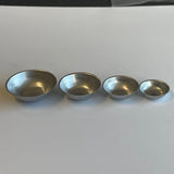 1:12 Miniature Mixing Bowls , Miniature Metal Bowls , Miniature Salad Bowls , Assorted Aluminum Mixing Bowls Set of 4 - E052