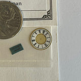 Dollhouse Supplies DIY Miniature Metal Roman Round Clock Time Ring Back Panel with Dial Needles and Center Nail (non working) - B050