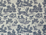 1:12 Dollhouse Campagne Toile Blue Wallpaper