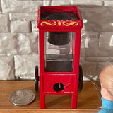 Dollhouse Supplies Miniature Half Size Popcorn Machine with Popper with Cart - H048