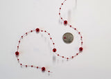 Dollhouse Christmas Red with Large and Small Beads Chain 12 Inch Long (not include christmas tree)