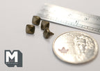 1:12 Scale Miniature Dollhouse Square Cabinet Knobs, Set of 4, 3/16 inch wide (antique brass) (Y)