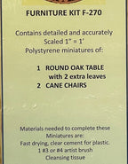 Kit de table ronde pliante miniature et 2 chaises à l'échelle 1:12, 3 pièces, fourniture pour maison de poupée DIY