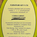 Dollhouse Furniture Kit with China Cabinet and Jardinier Stand (Self assemble and paint) from Chrysnbon H004