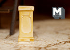 1:12 Scale Miniature Square Plant Pedestal with Panel Detail, 1-7/8 inch tall, DIY Dollhouse Supply (beige)