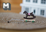 1:12 Dollhouse Supplies Miniature Small Size Rocking Horse - G061
