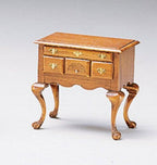 Miniatura a escala 1:12 de kit de cómoda baja Chippendale de madera, 2-7/8 inch de alto, suministros DIY para casa de muñecas