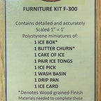 1:12 Scale Miniature Ice Box and Butter Churn Kit, 8 Pieces, DIY Dollhouse Supply
