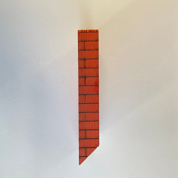 1:12 Dollhouse Wood Brick Side Roof Chimney Miniature Chimney DIY Miniature Chimney - 2-1/4"(W) x 3-1/2"(H) - J045