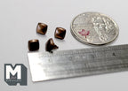 1:12 Scale Miniature Dollhouse Square Cabinet Knobs, Set of 4, 3/16 inch wide (bronze) (Z)