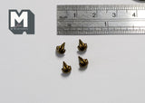 Dollhouse Miniature Cabinet Pulls Dresser Knobs Drawer Pulls Door Knobs Brass Copper 4 Piece Pack (A6) - A049