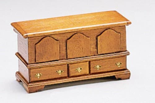 DIY Miniature Blanket Chest Kit with Material and Instruction from Houseworks