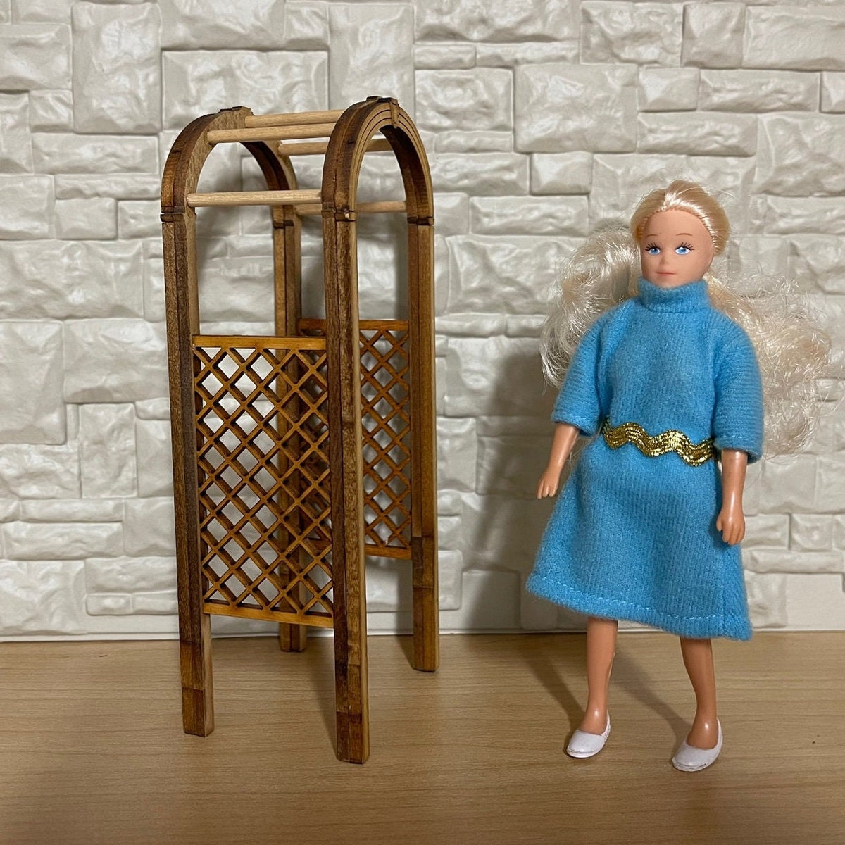 1:12 Dollhouse Miniature Wooden Arbor Gate Arched Gate Unfinished