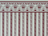 1:12 Dollhouse Supplies Regency, Burgandy Stripe Wallpaper