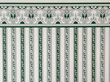 1:12 Dollhouse Supplies Regency, Green Stripe Wallpaper