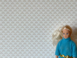 1:12 Dollhouse Beige Five Leaf Wallpaper